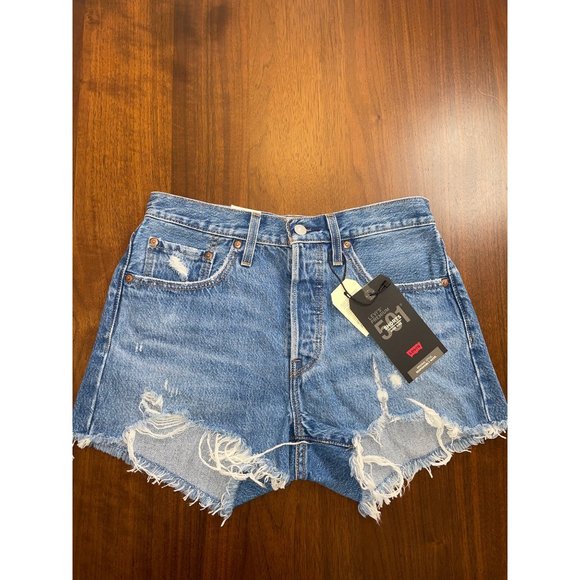 NWT LEVI'S 501 Original Short Jeans in Athens Mid Short Size 27 - Picture 5 of 11